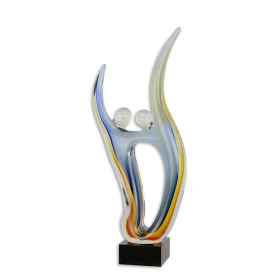 DANCING PAAR Figur Murano Style Glas