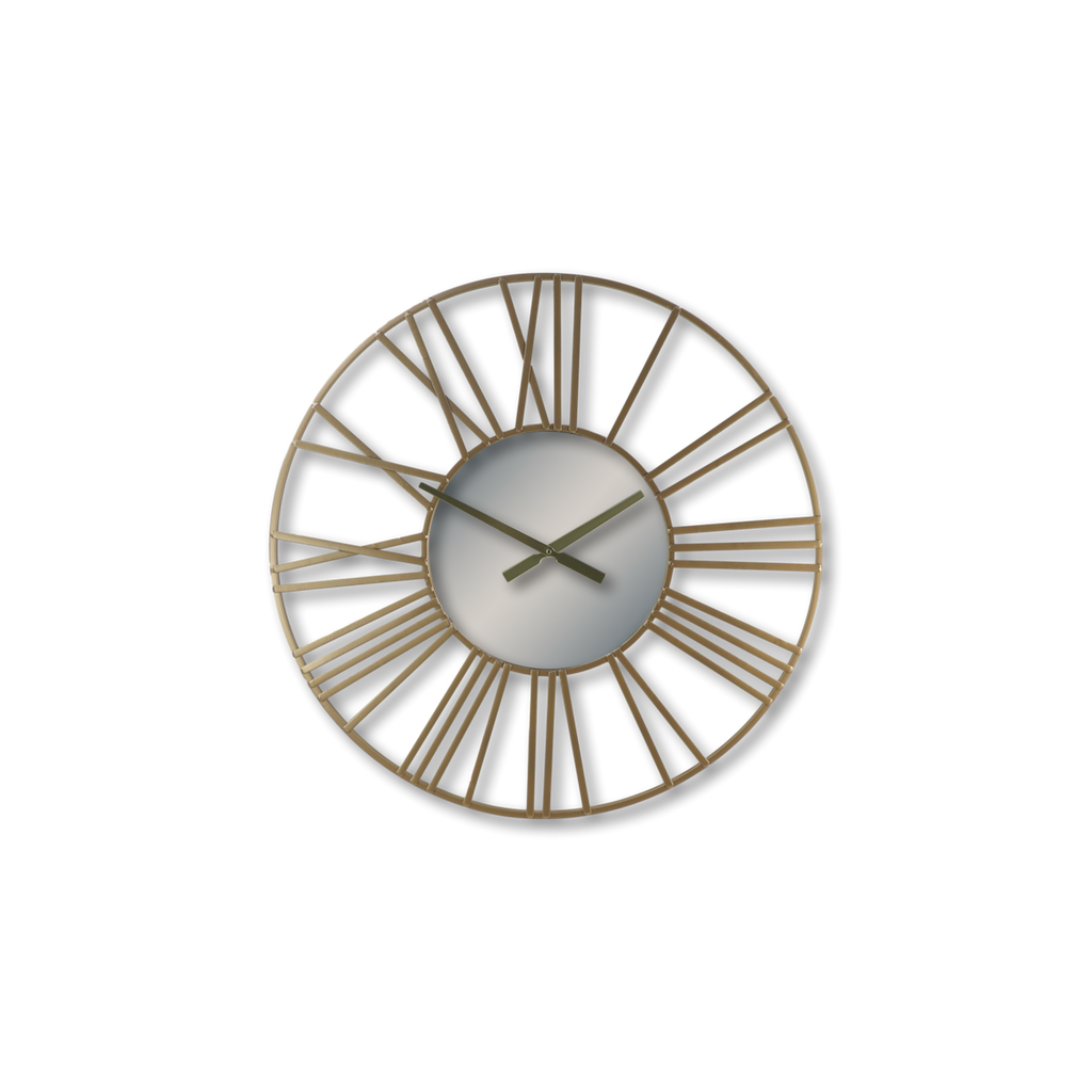 Wanduhr Roman - ø80x5x80 - Gold - Eisen