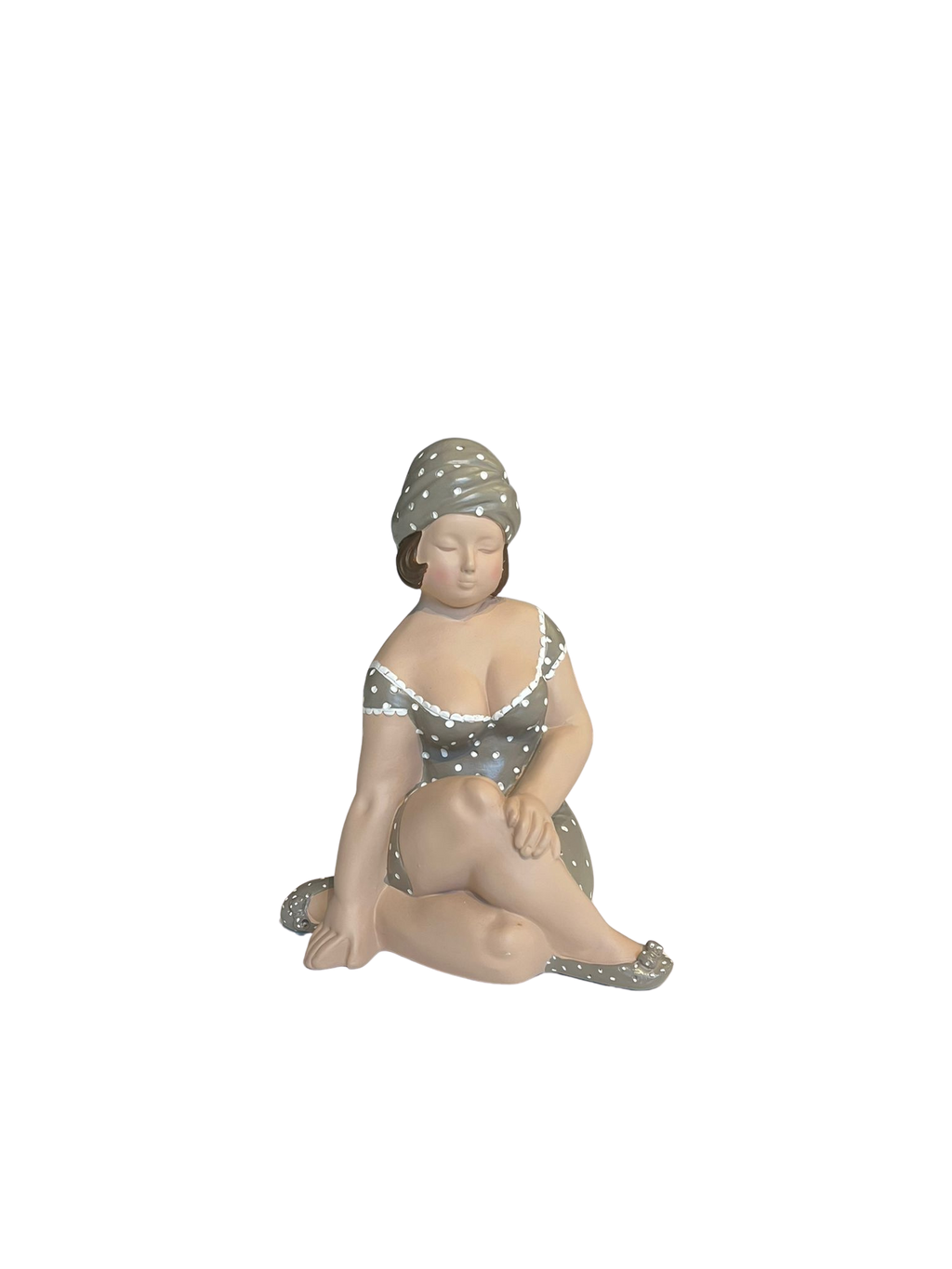 Deko Figur Frau Khaki – Natürliche Wohnskulptur