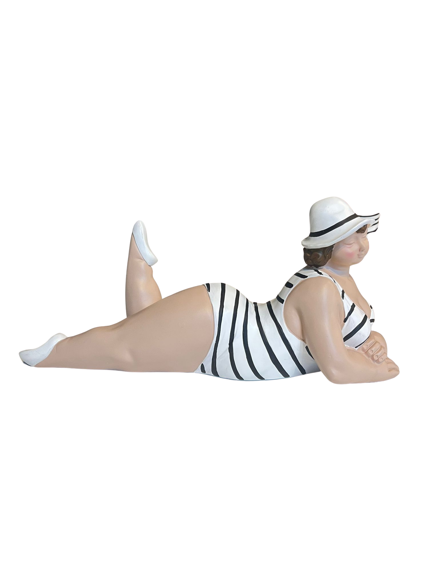 Deko Figur Frau liegend – Moderne Wohnskulptur