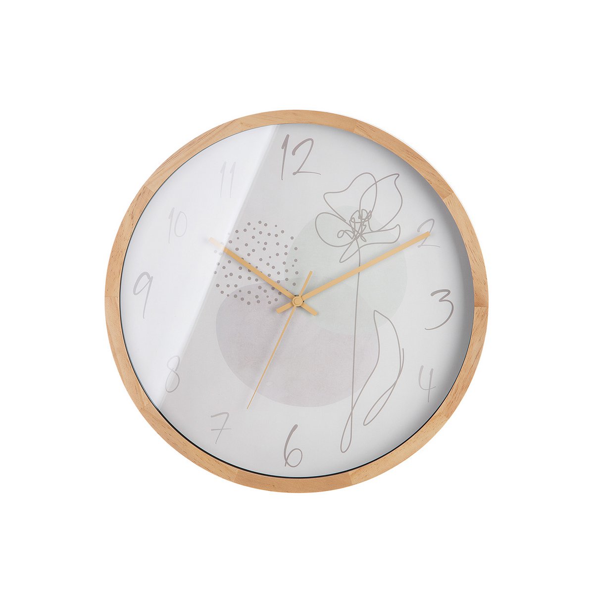 MDF Wanduhr "One Line Flower"