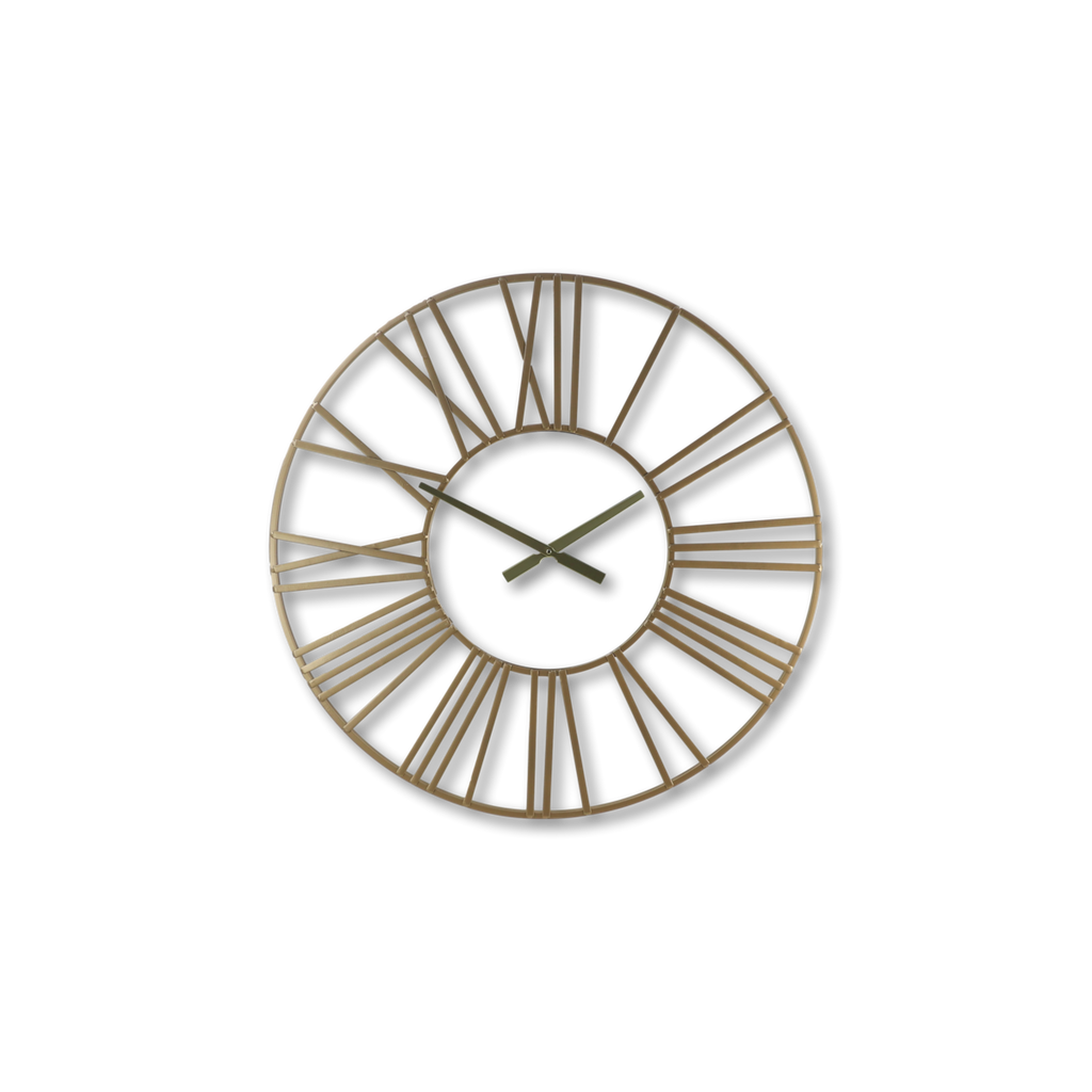 Wanduhr Roman - ø80x5x80 - Gold - Eisen