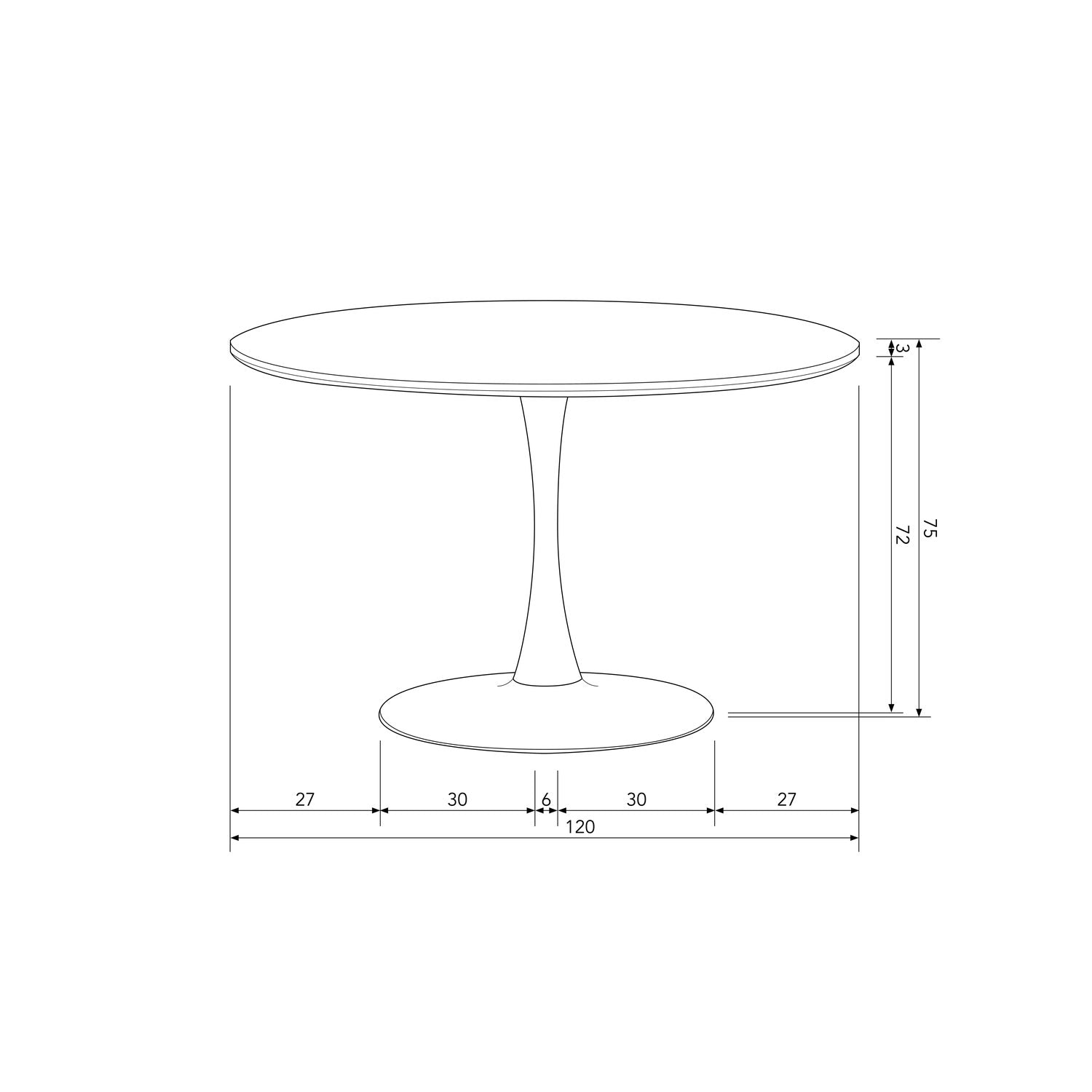 ESSTISCH SAMMY  Ø120CM