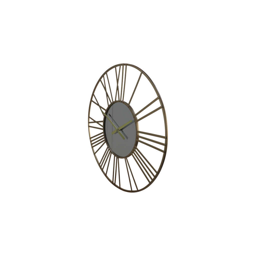 Wanduhr Roman - ø80x5x80 - Gold - Eisen
