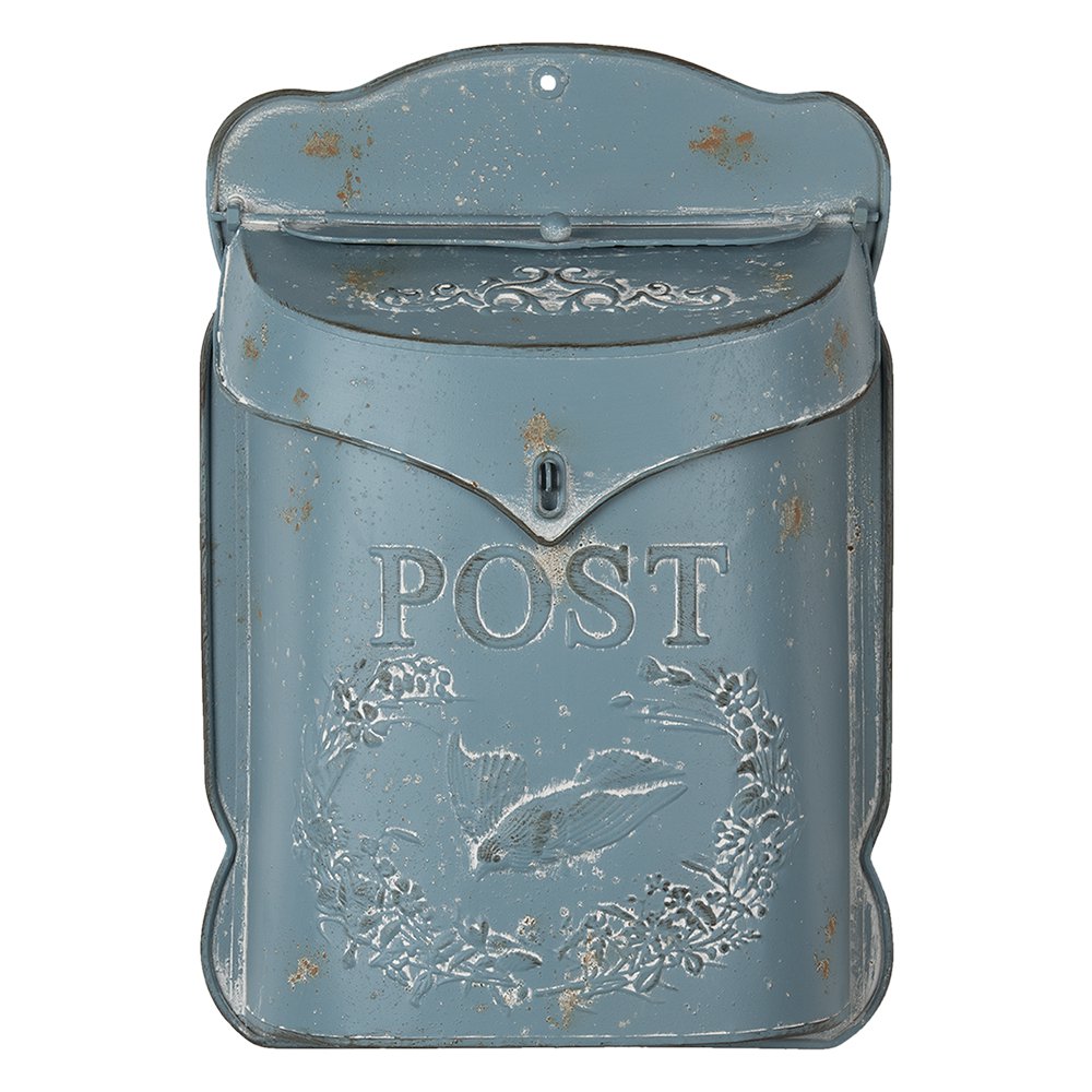 Briefkastenwand Blau 26x8x39 cm