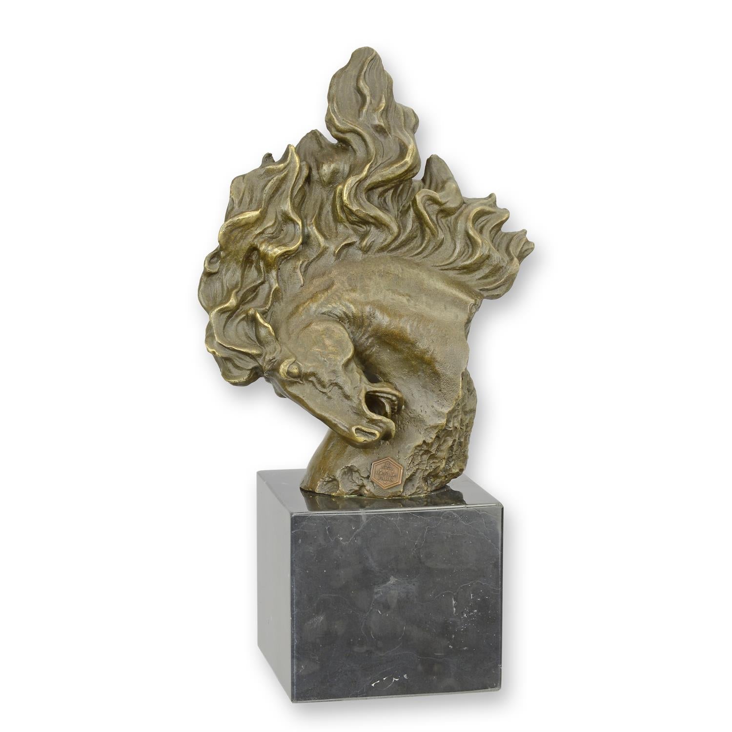 Bronzeskulptur "Pferdekopf"