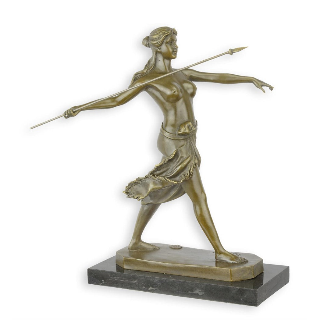 BRONZESKULPTUR EINES AMAZONAS-KRIEGERS