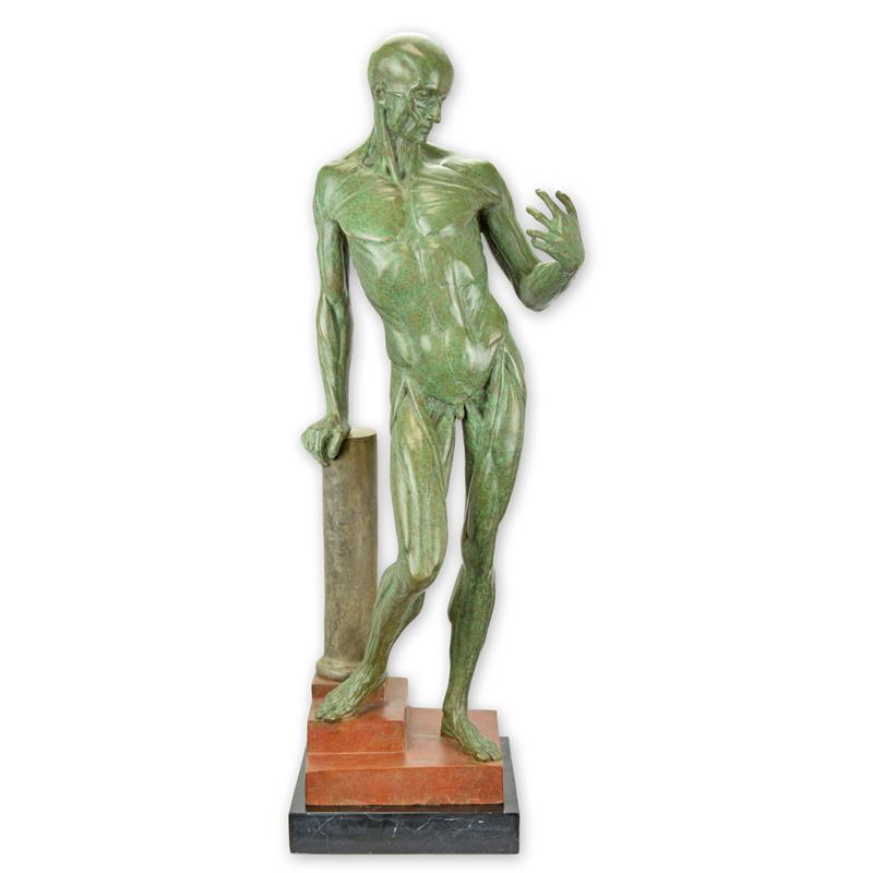 BRONZESKULPTUR - Mann