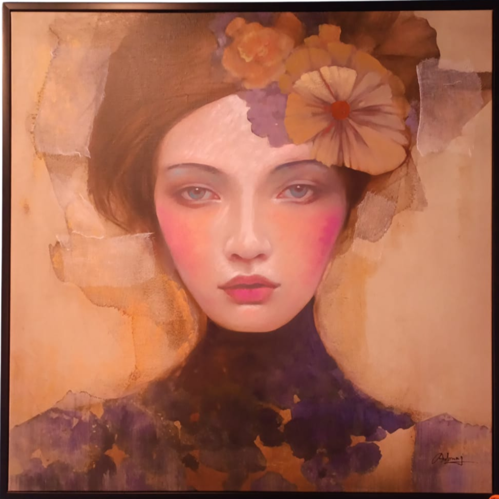 Bild-Frau_gold-100x100cm