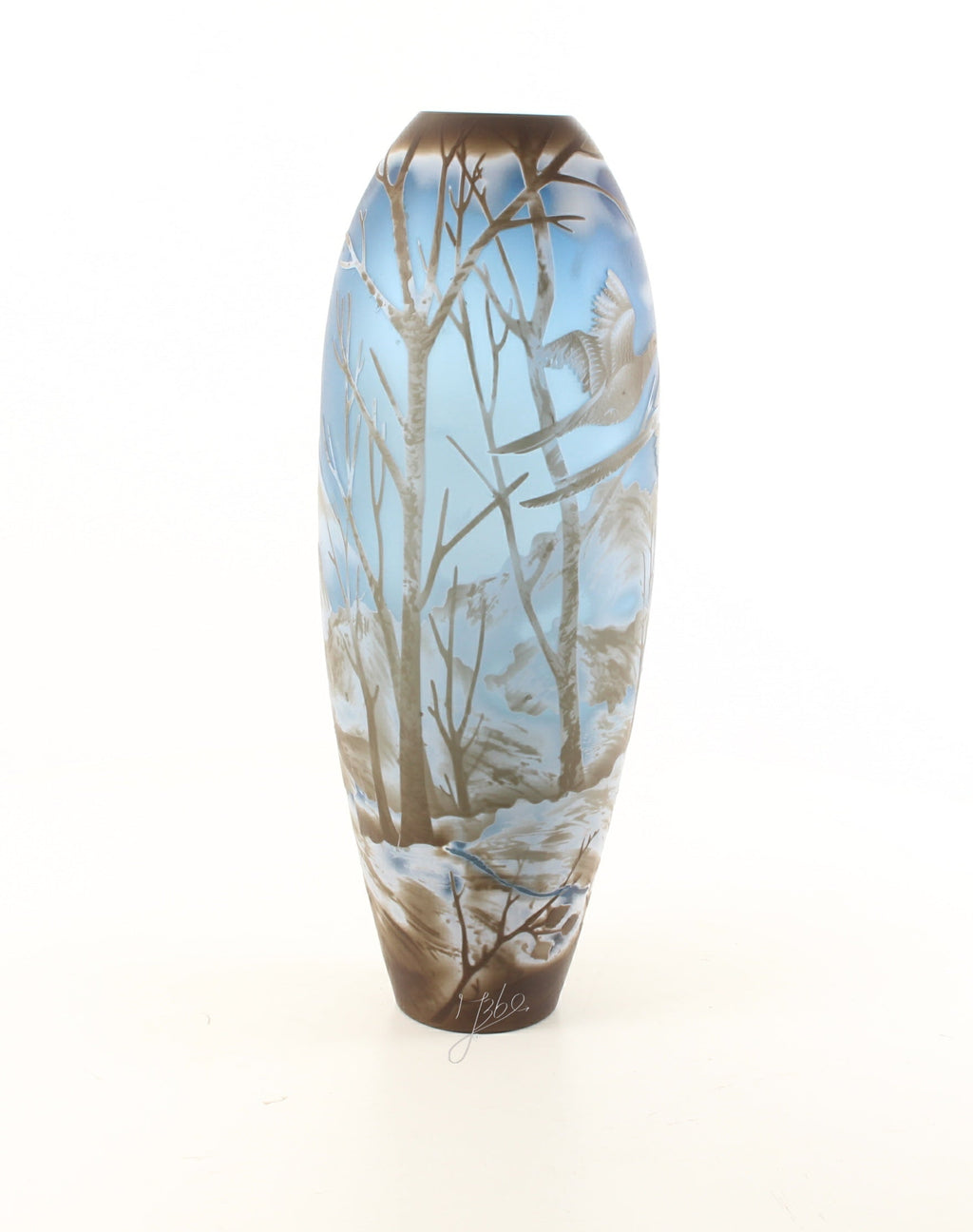 CAMEO GLASS VASE 'WINTER LANDSCAPE'