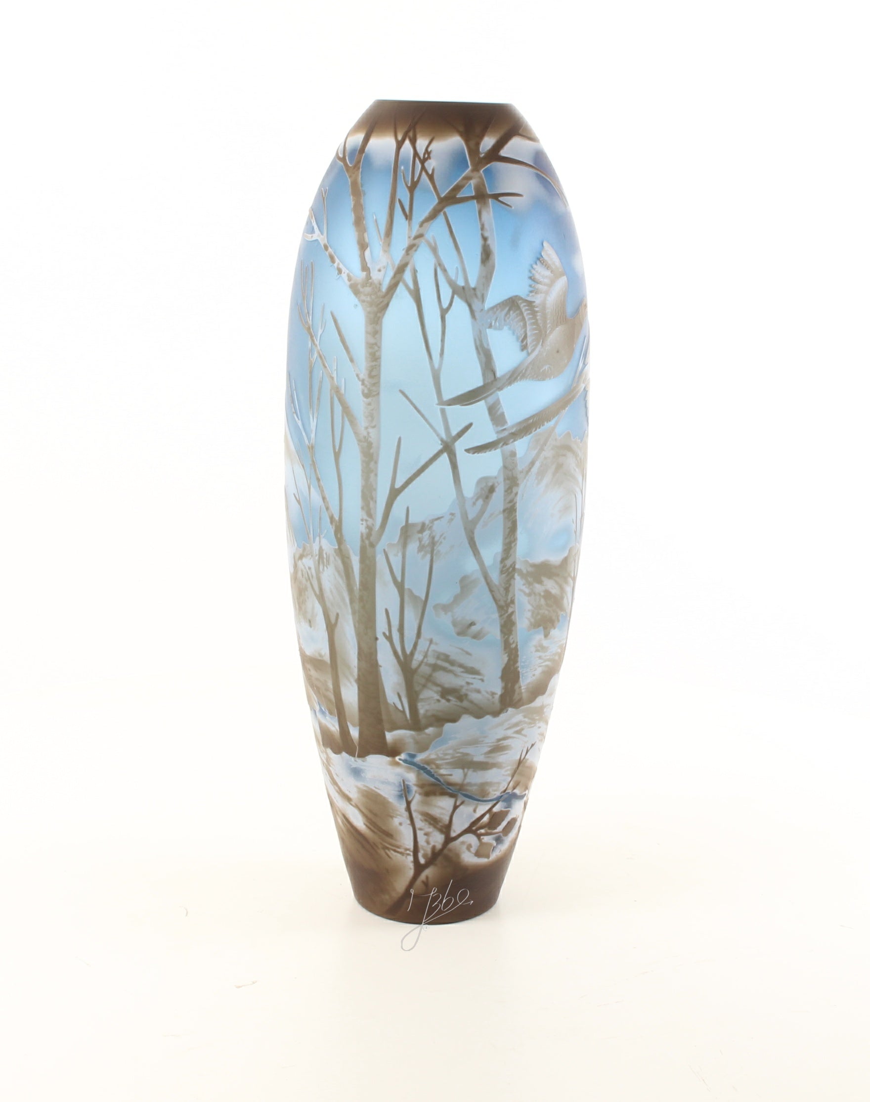 CAMEO GLASS VASE 'WINTER LANDSCAPE'