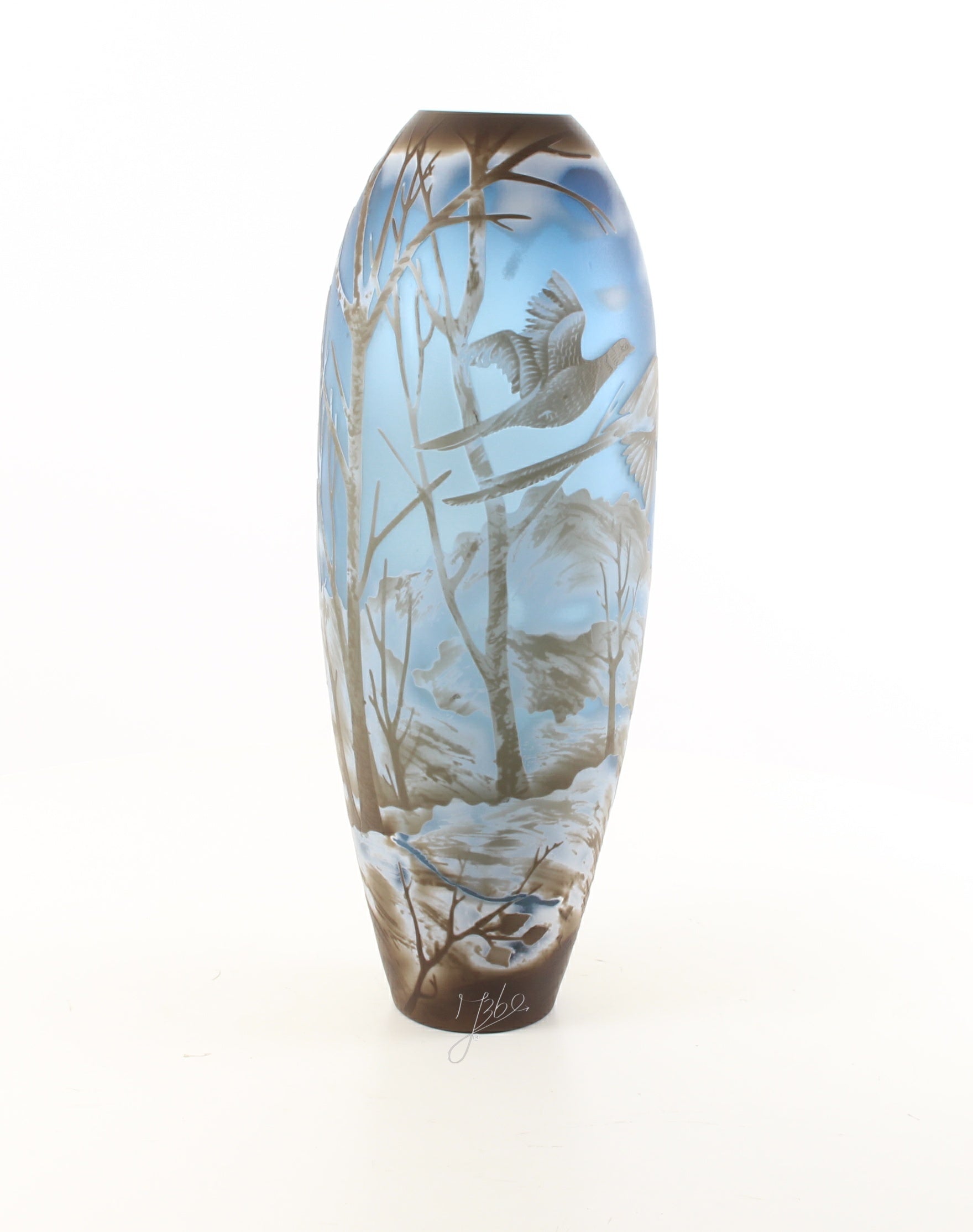 CAMEO GLASS VASE 'WINTER LANDSCAPE'