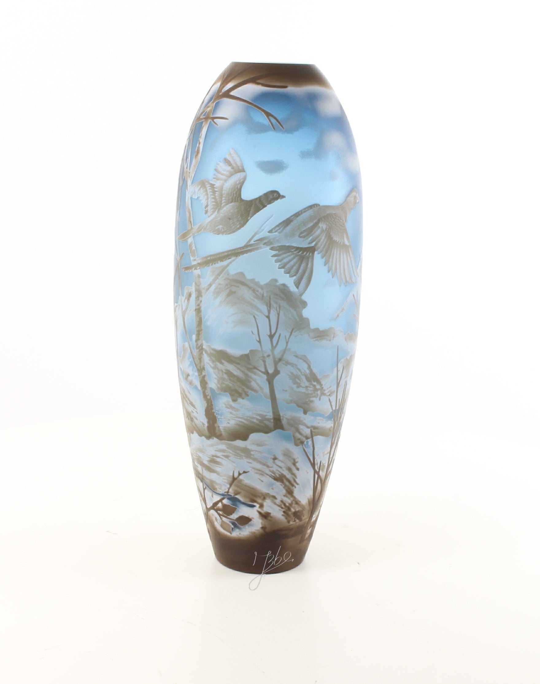 CAMEO GLASS VASE 'WINTER LANDSCAPE'