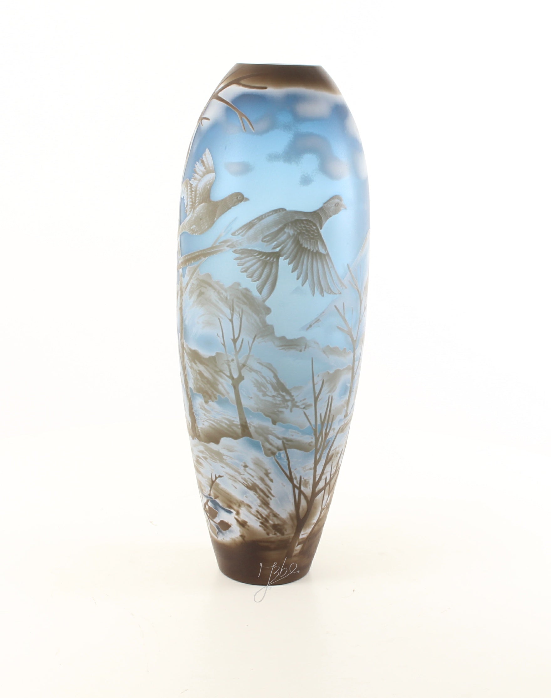 CAMEO GLASS VASE 'WINTER LANDSCAPE'