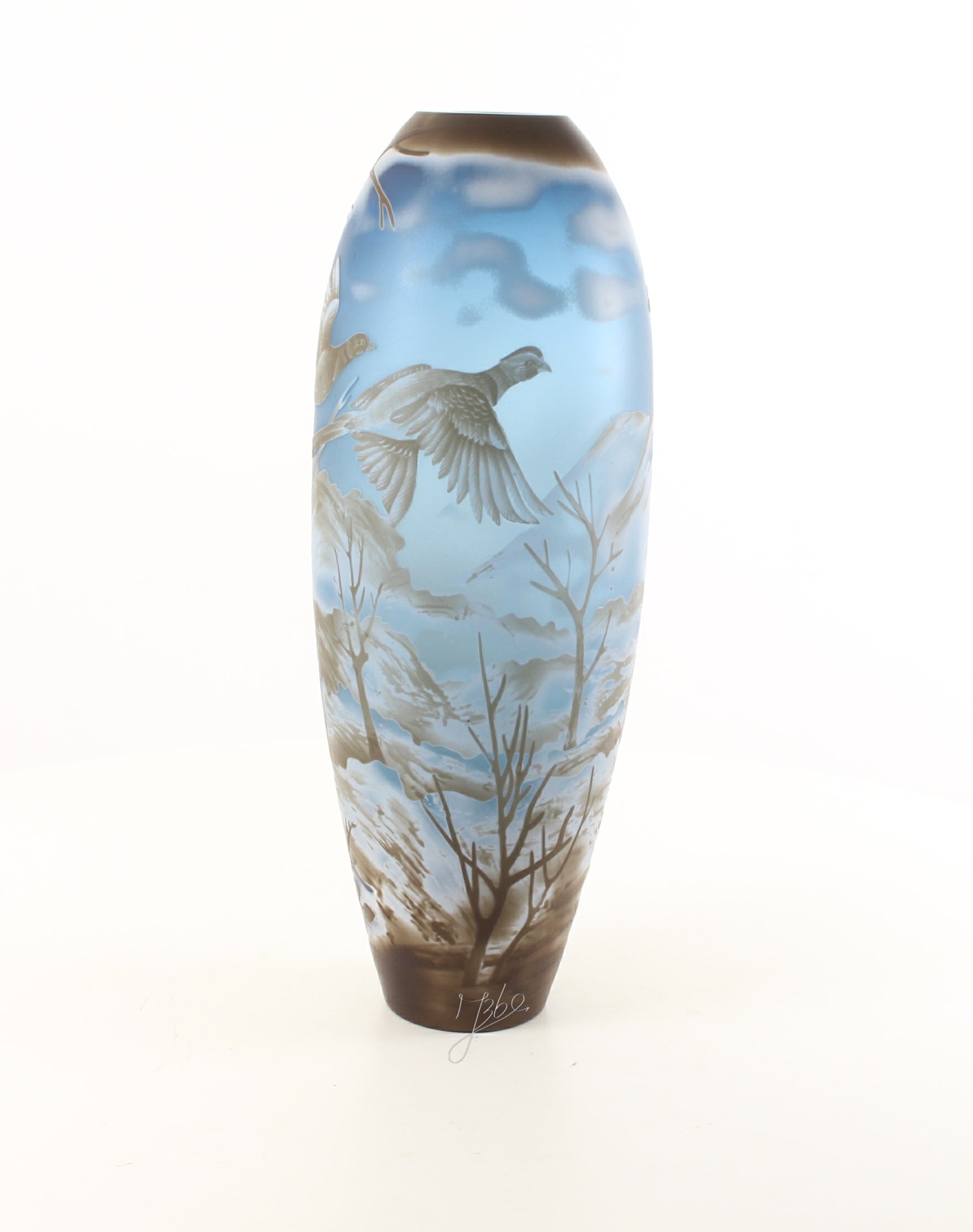CAMEO GLASS VASE 'WINTER LANDSCAPE'