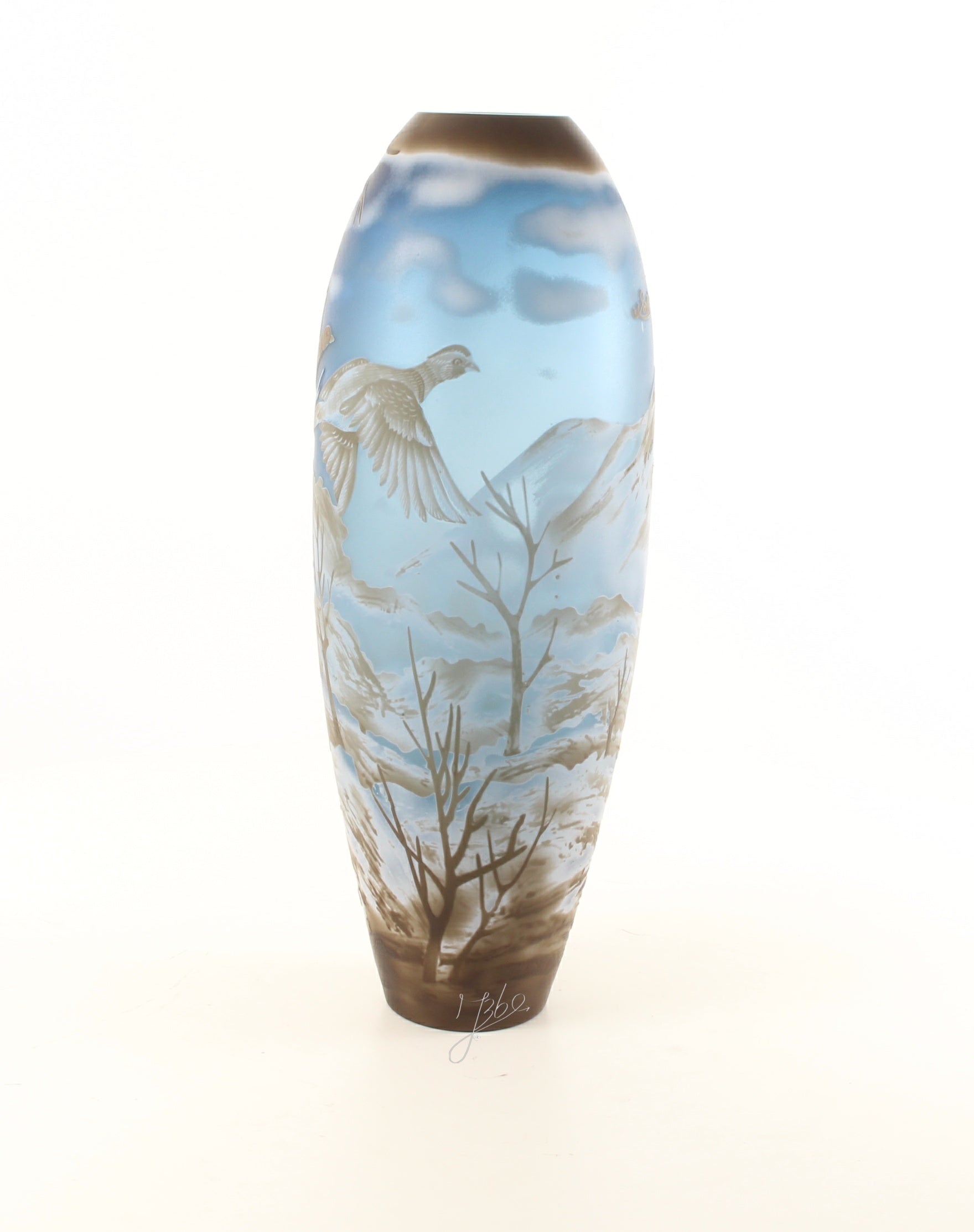 CAMEO GLASS VASE 'WINTER LANDSCAPE'