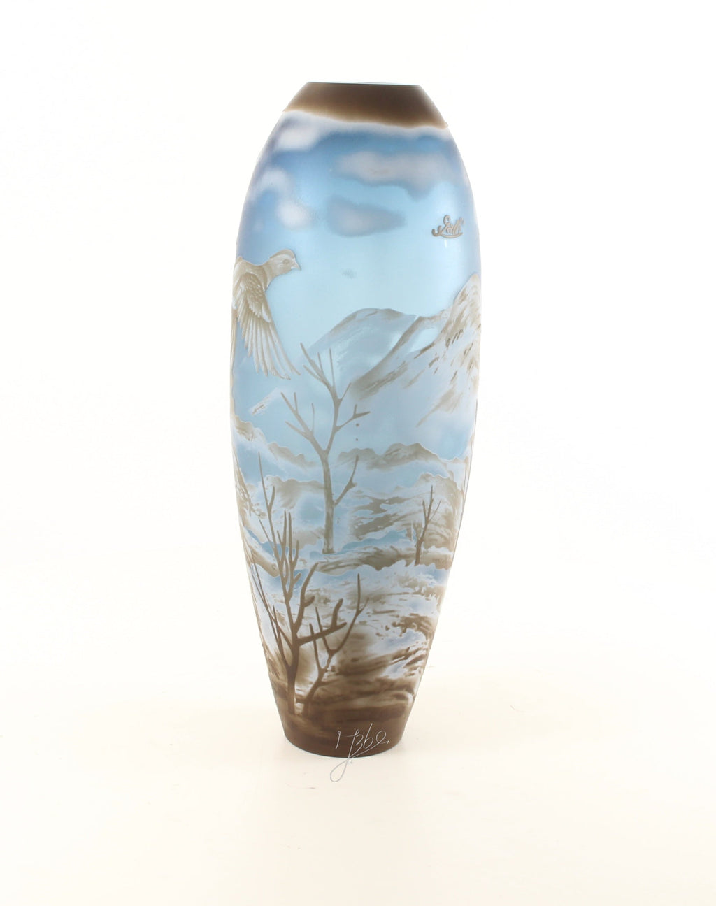 CAMEO GLASS VASE 'WINTER LANDSCAPE'