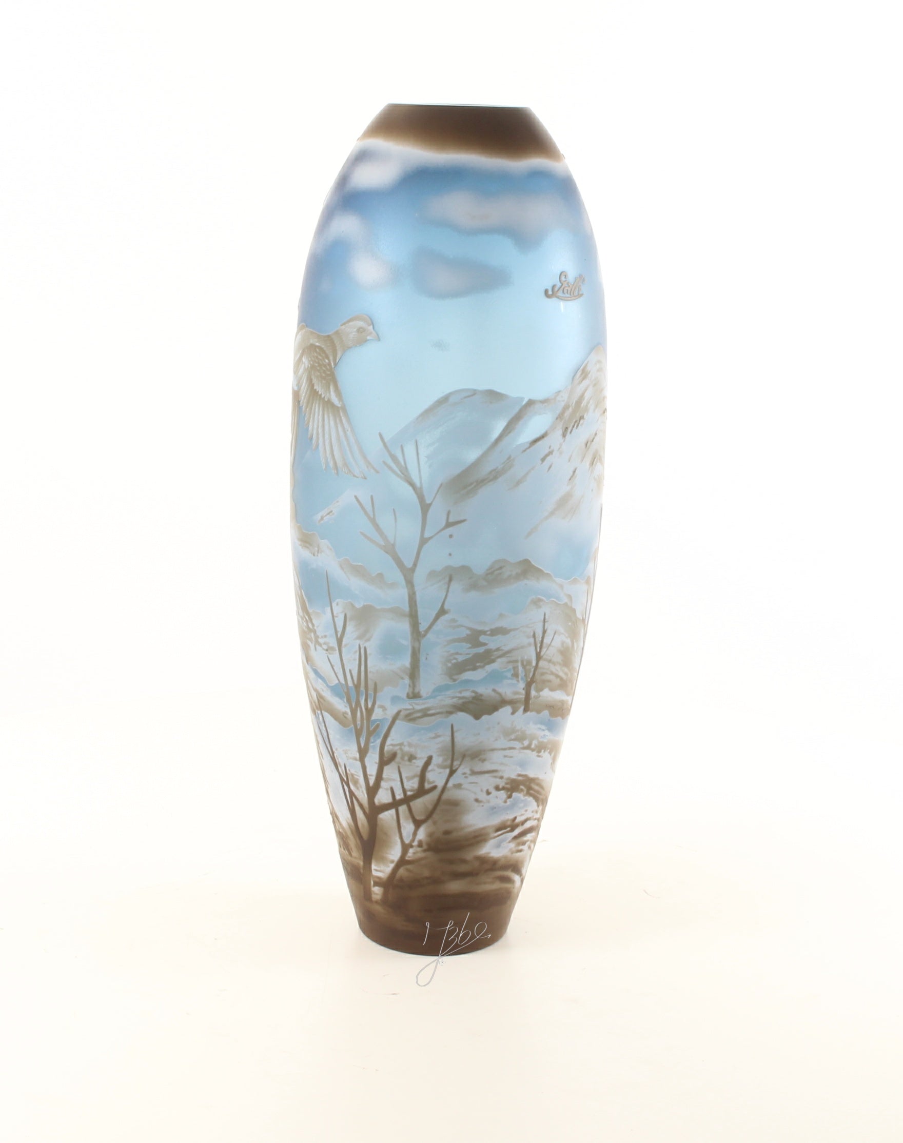 CAMEO GLASS VASE 'WINTER LANDSCAPE'