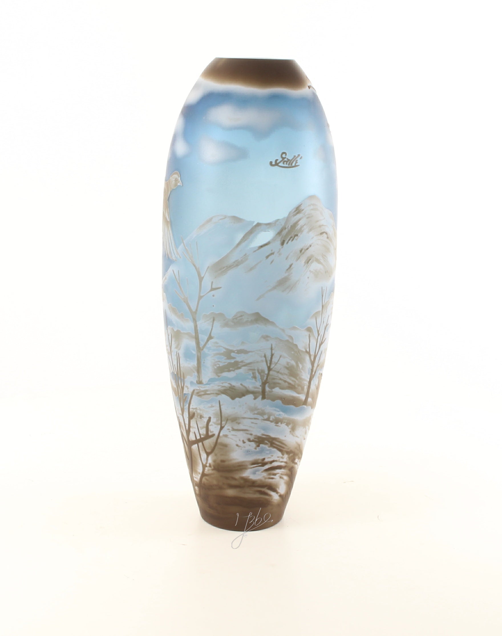 CAMEO GLASS VASE 'WINTER LANDSCAPE'