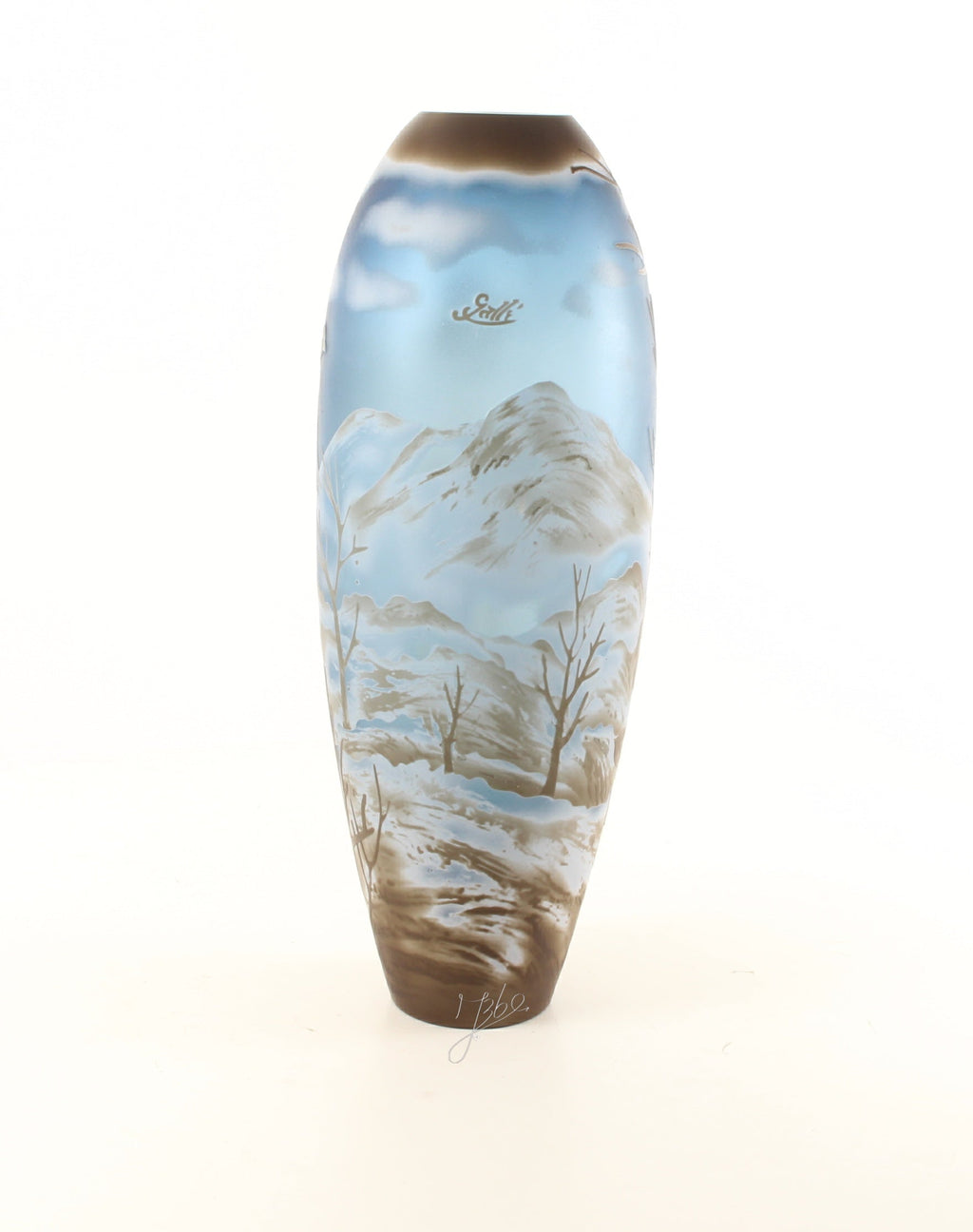CAMEO GLASS VASE 'WINTER LANDSCAPE'