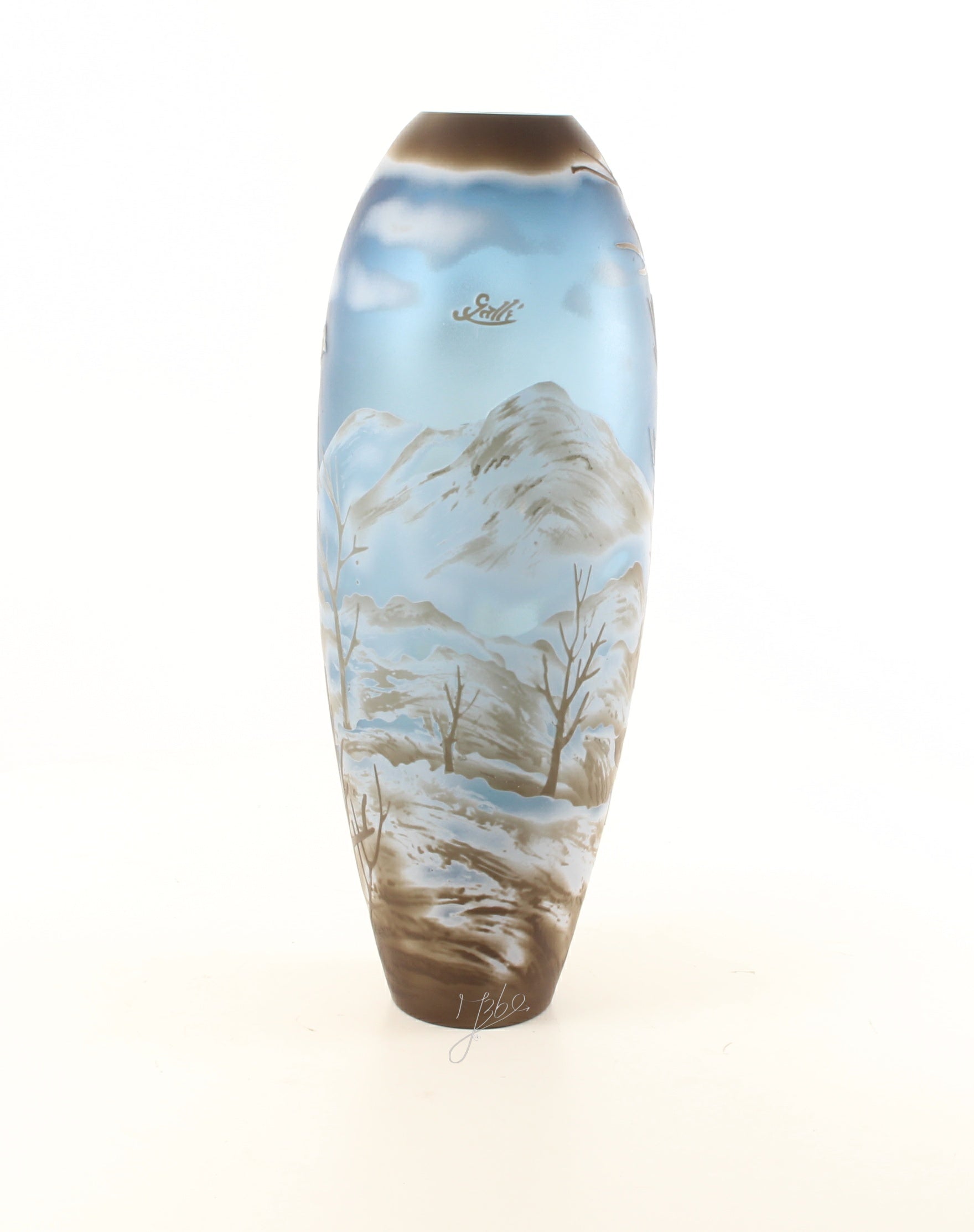CAMEO GLASS VASE 'WINTER LANDSCAPE'