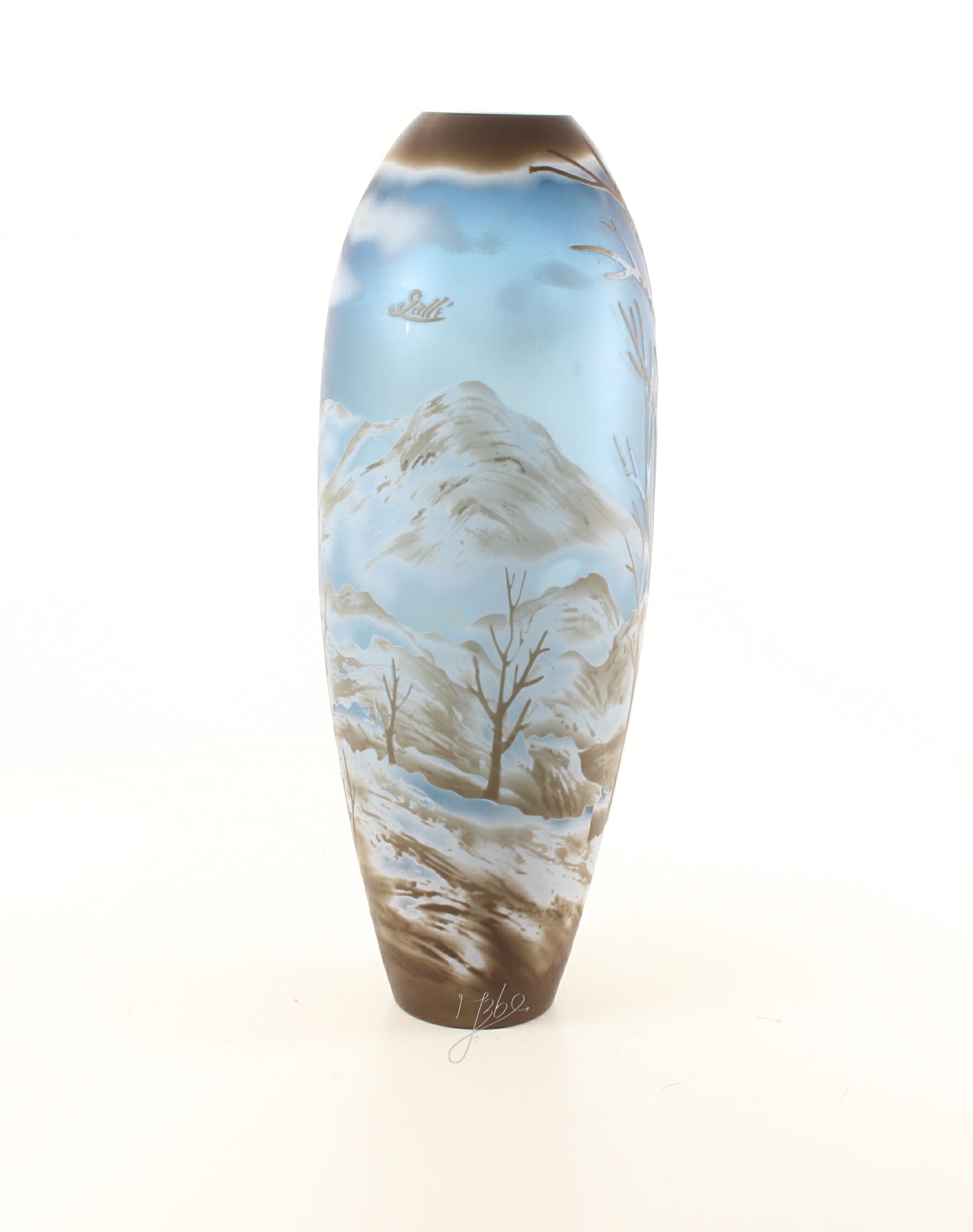 CAMEO GLASS VASE 'WINTER LANDSCAPE'