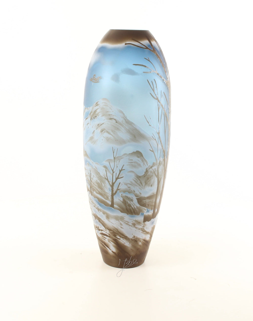 CAMEO GLASS VASE 'WINTER LANDSCAPE'