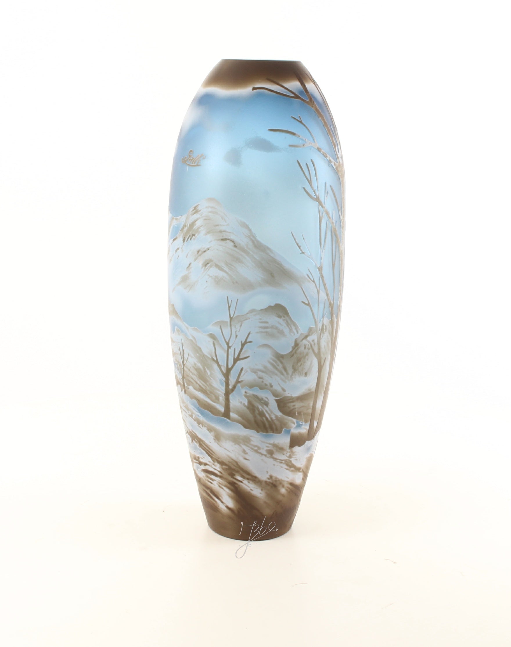 CAMEO GLASS VASE 'WINTER LANDSCAPE'