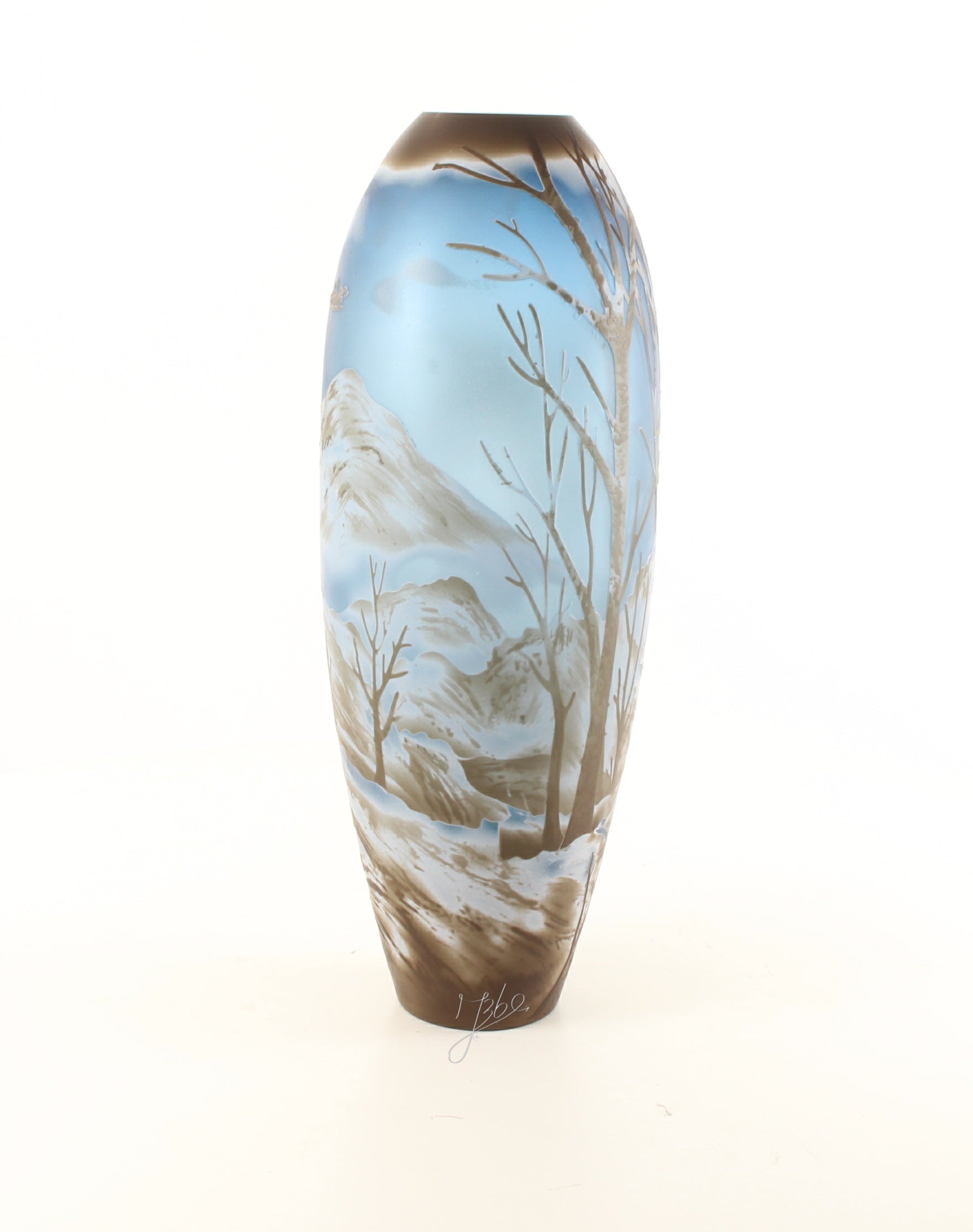 CAMEO GLASS VASE 'WINTER LANDSCAPE'
