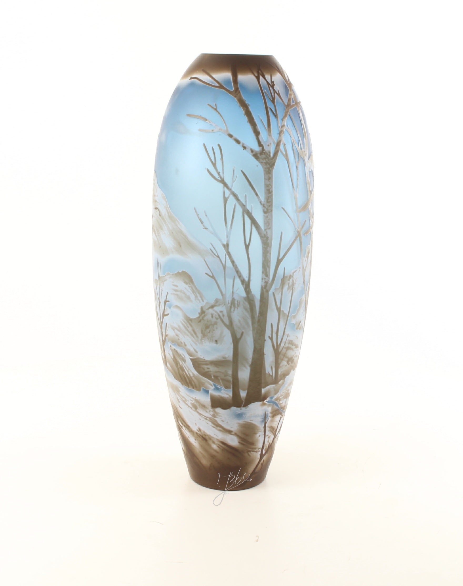 CAMEO GLASS VASE 'WINTER LANDSCAPE'