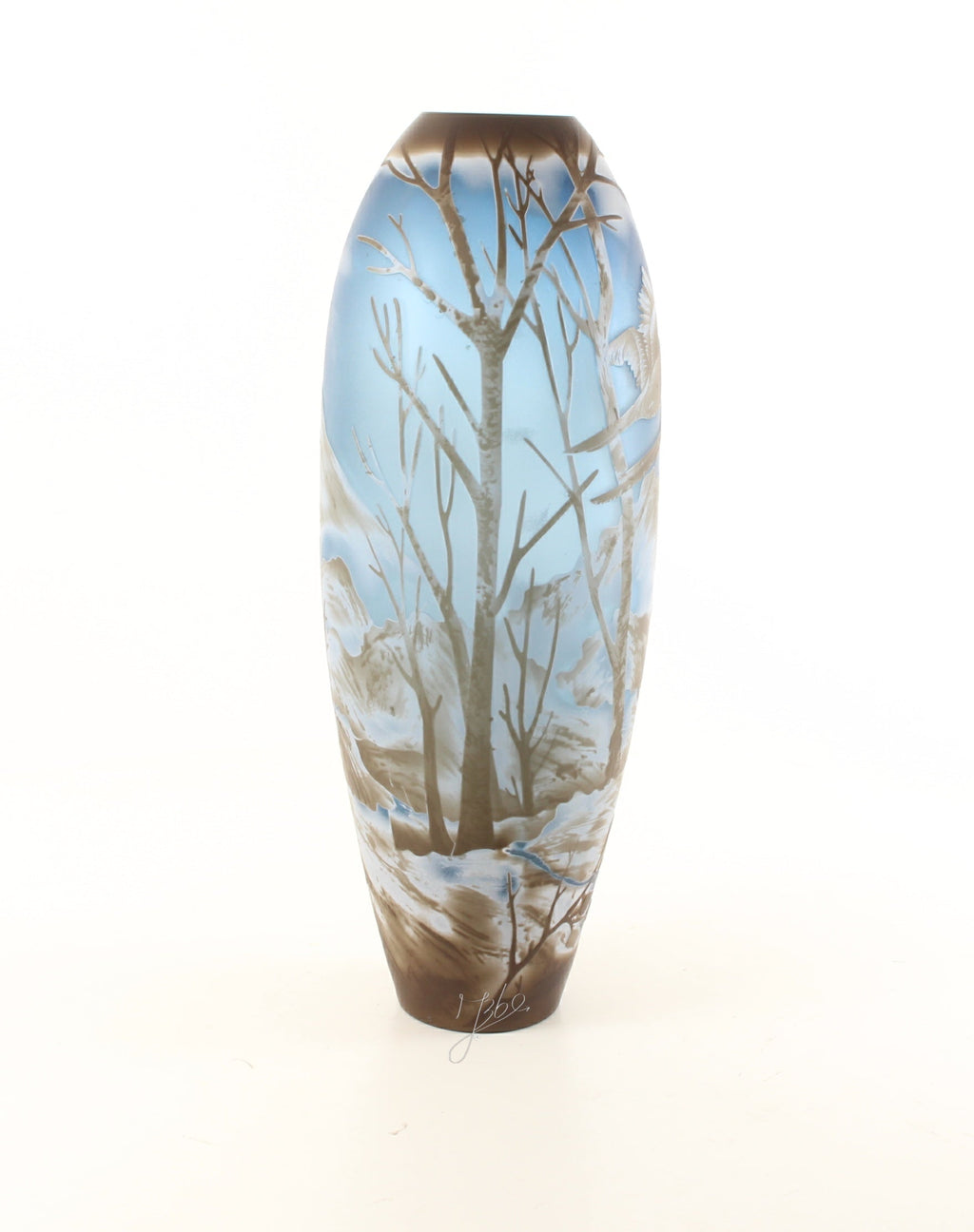 CAMEO GLASS VASE 'WINTER LANDSCAPE'