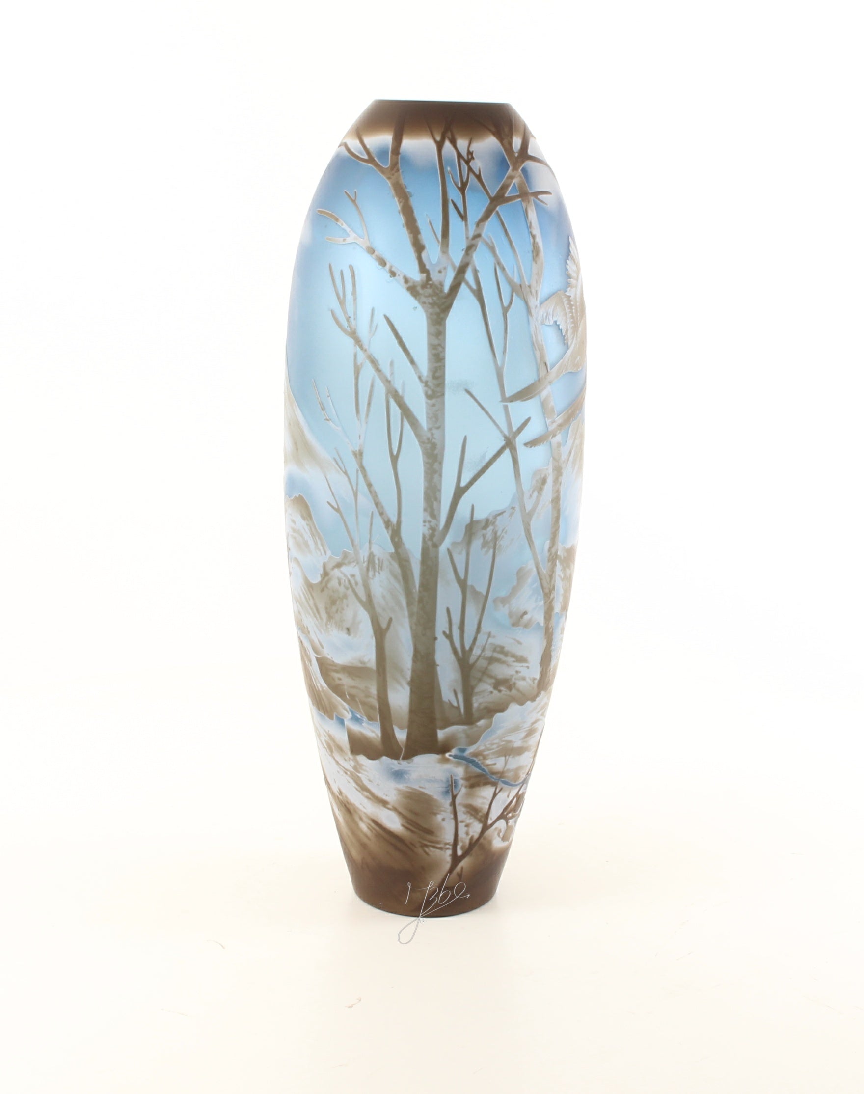 CAMEO GLASS VASE 'WINTER LANDSCAPE'