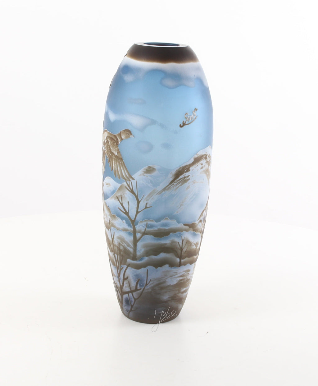 CAMEO GLASS VASE 'WINTER LANDSCAPE' M