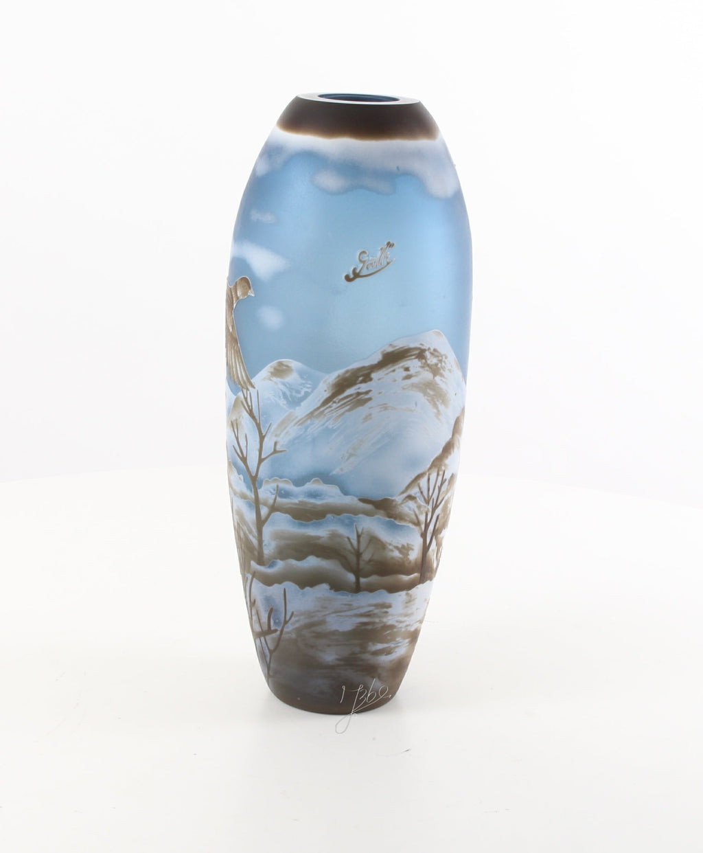 CAMEO GLASS VASE 'WINTER LANDSCAPE' M
