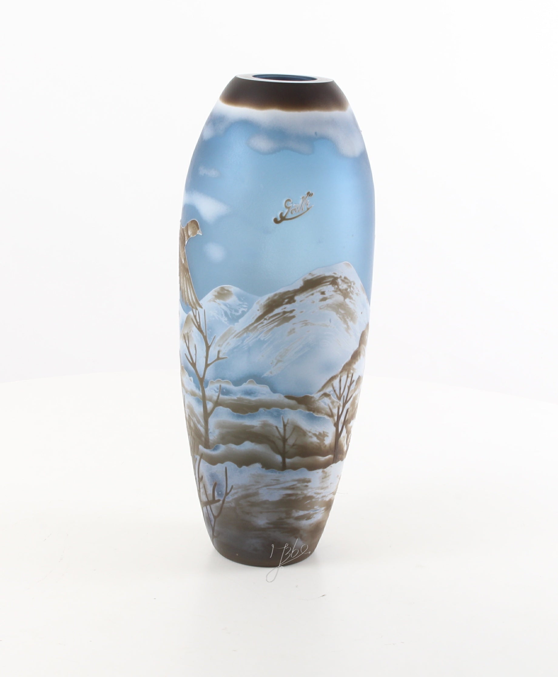 CAMEO GLASS VASE 'WINTER LANDSCAPE' M