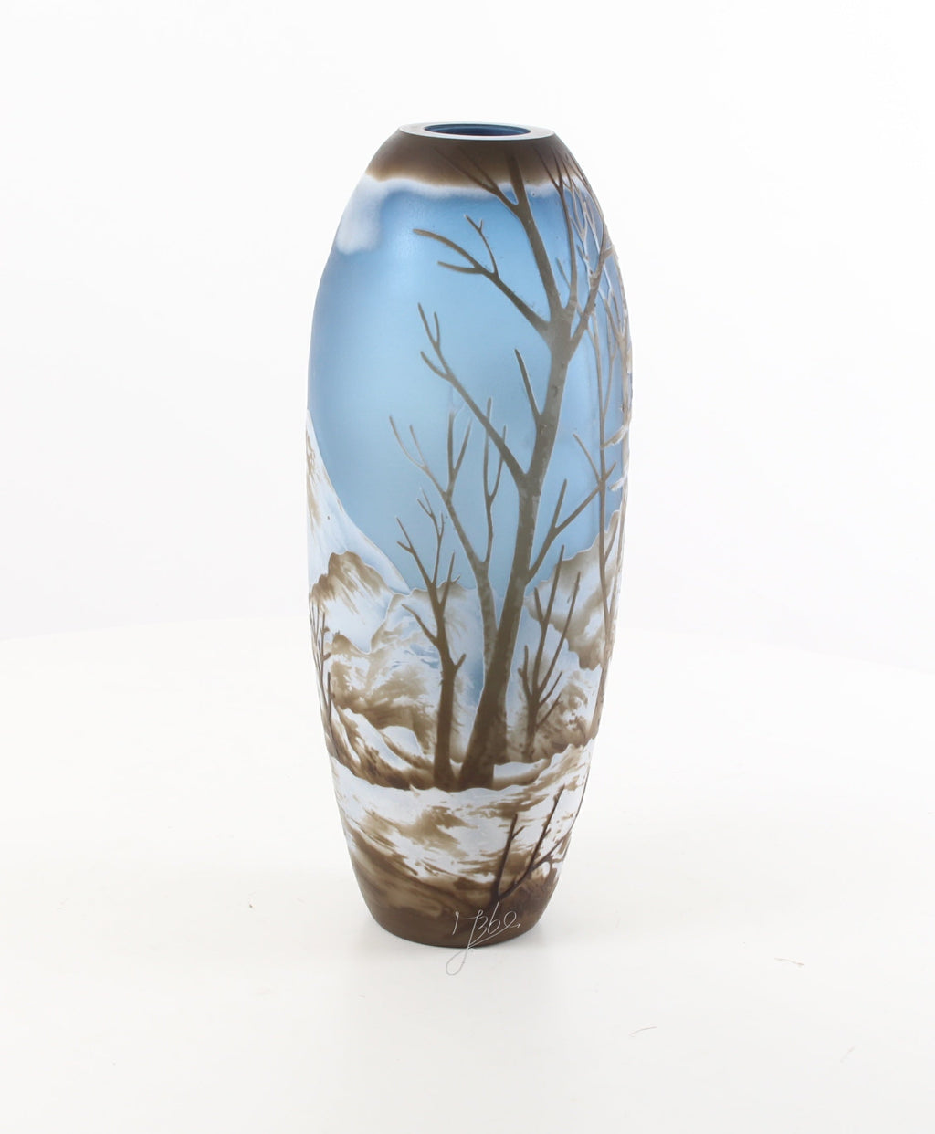 CAMEO GLASS VASE 'WINTER LANDSCAPE' M