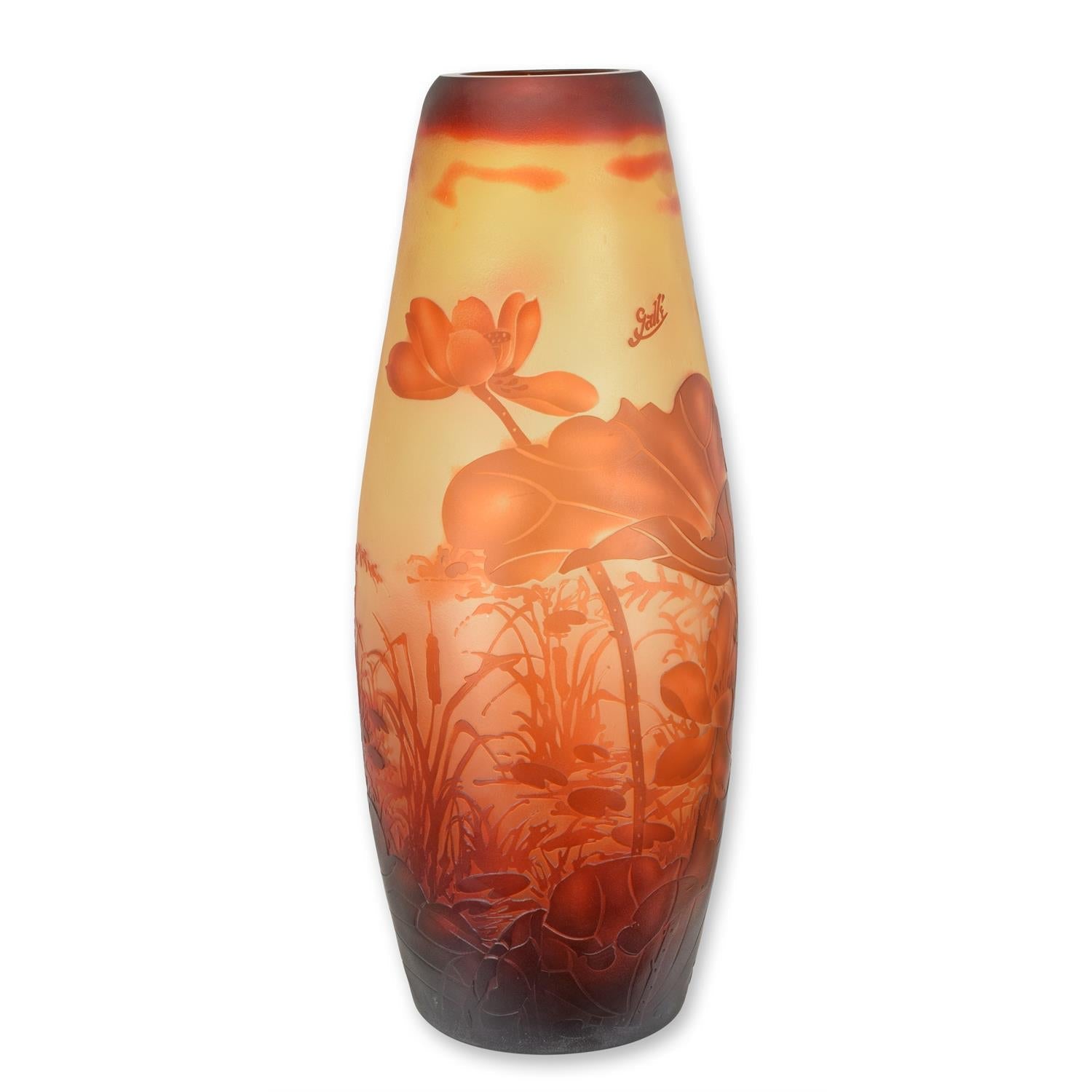 'CAMEO GLAS VASE ''DRAGON FLY'''
