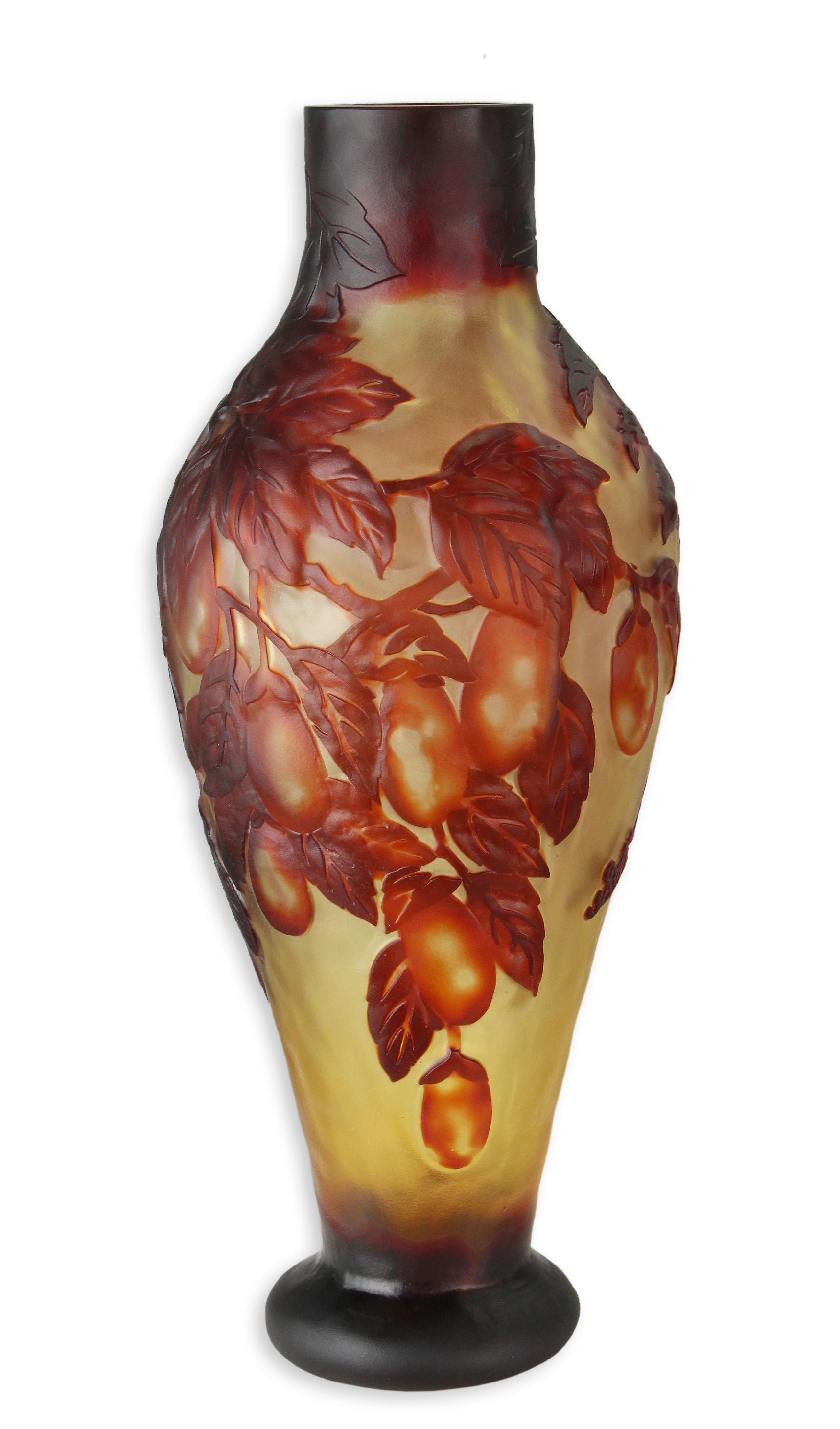 'CAMEO GLAS VASE ''GRAPES'''