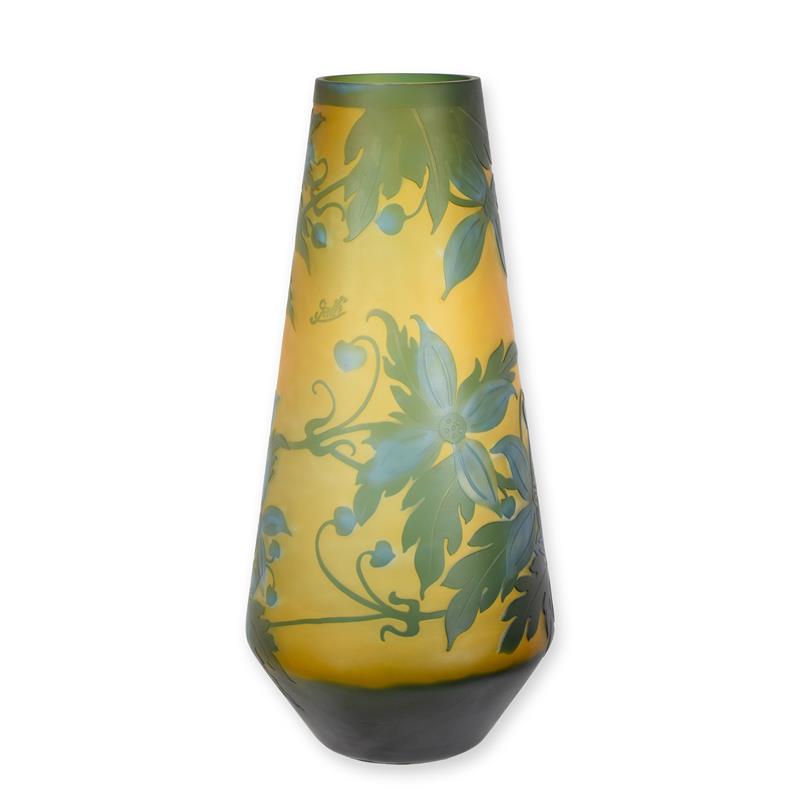 'CAMEO GLAS VASE ''BALLOON FLOWERS'''