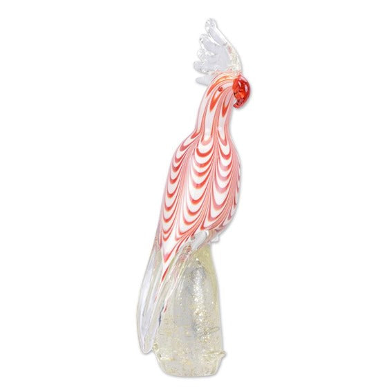 COCKATOO Figur Murano Style Glas