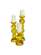 Kerzenständer-gelb-Set