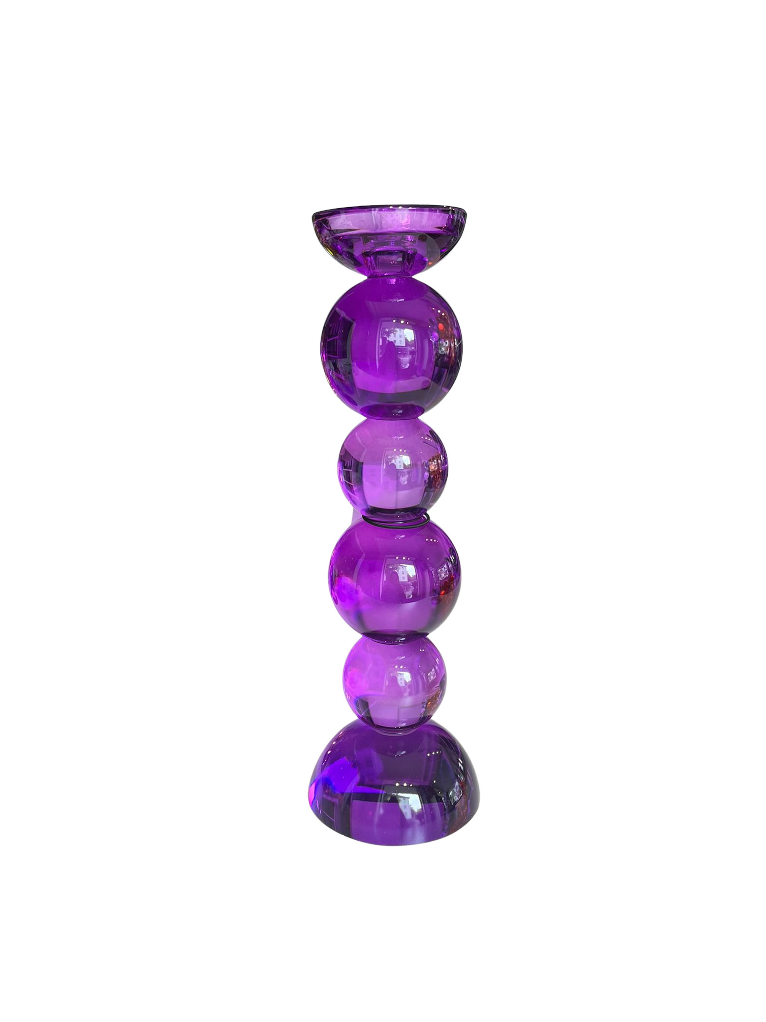 Kerzenständer-lila-h38cm