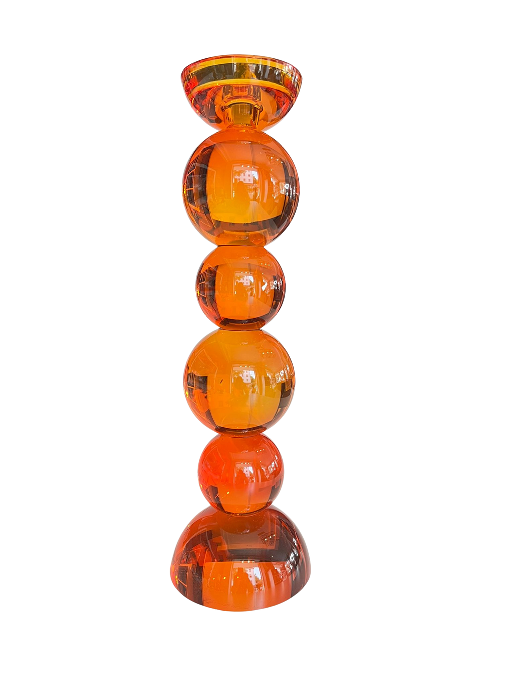 Kerzenständer-orange-h38cm