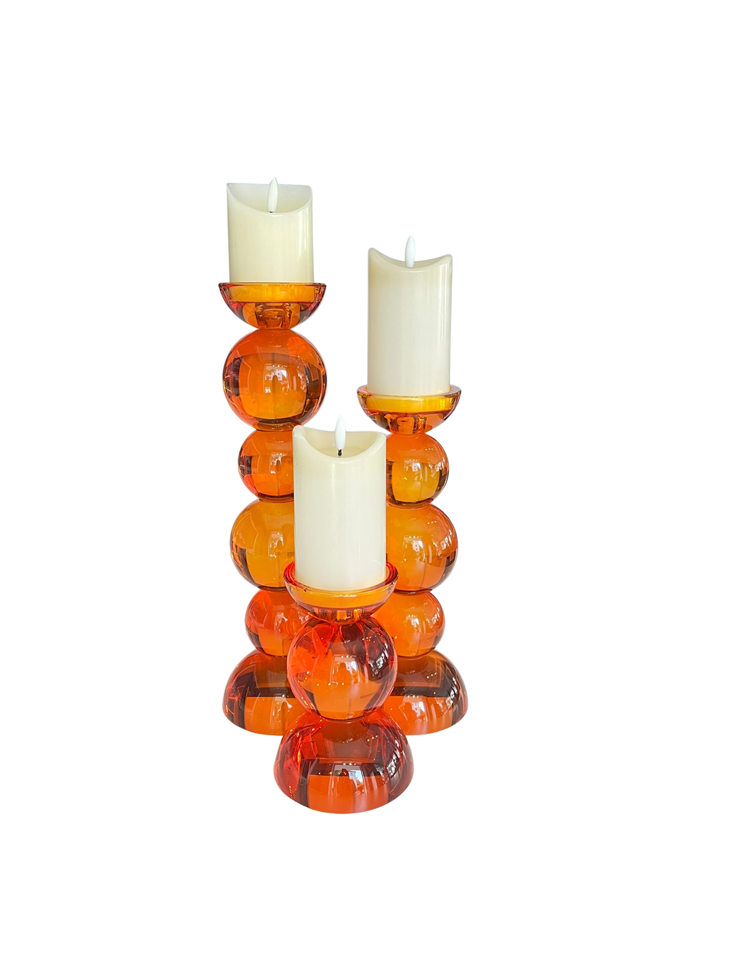Kerzenständer-orange-set