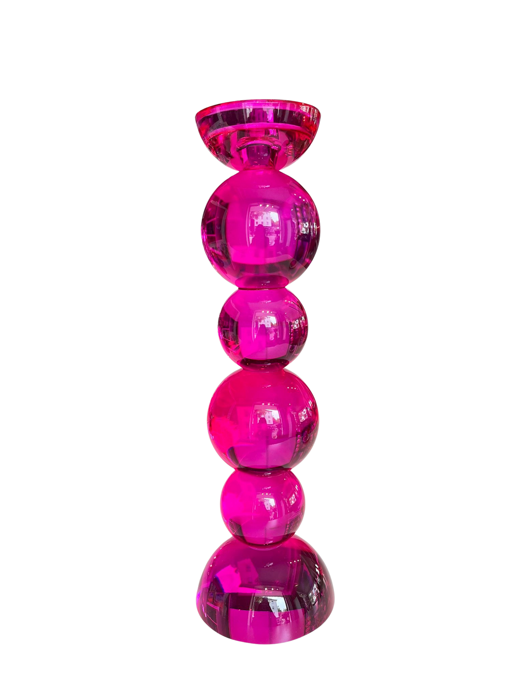 Kerzenständer-pink-H38cm