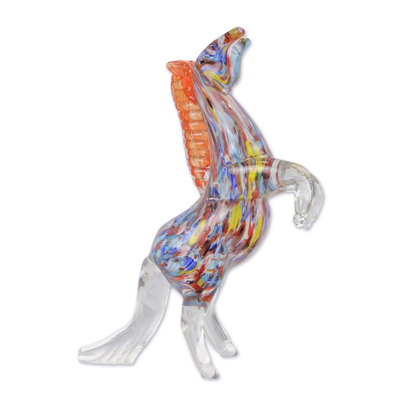 MURANO STYLE GLAS FIGUR  Aufzuchthengst