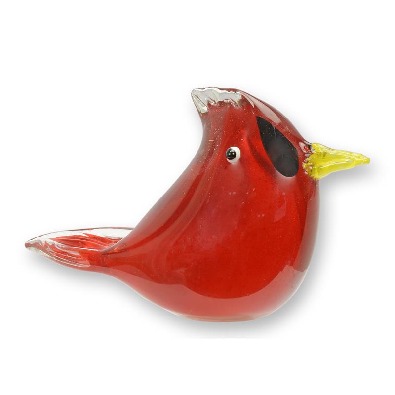 MURANO STYLE GLAS FIGUR – NORTHERN CARDINAL BIRD