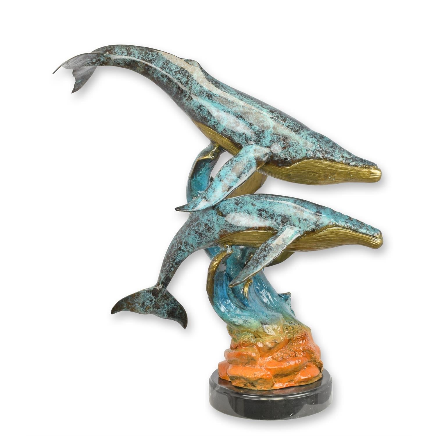 Bronzeskulptur eines Walpaares