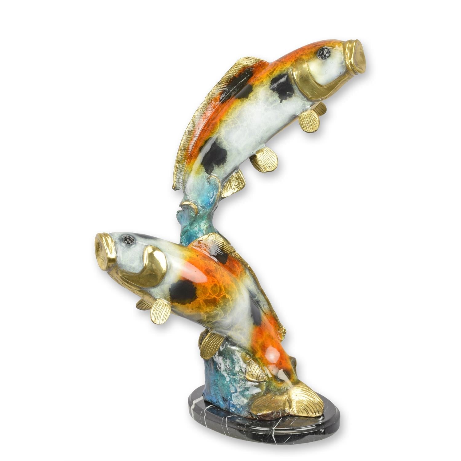 Bronzeskulptur Koi-Paar