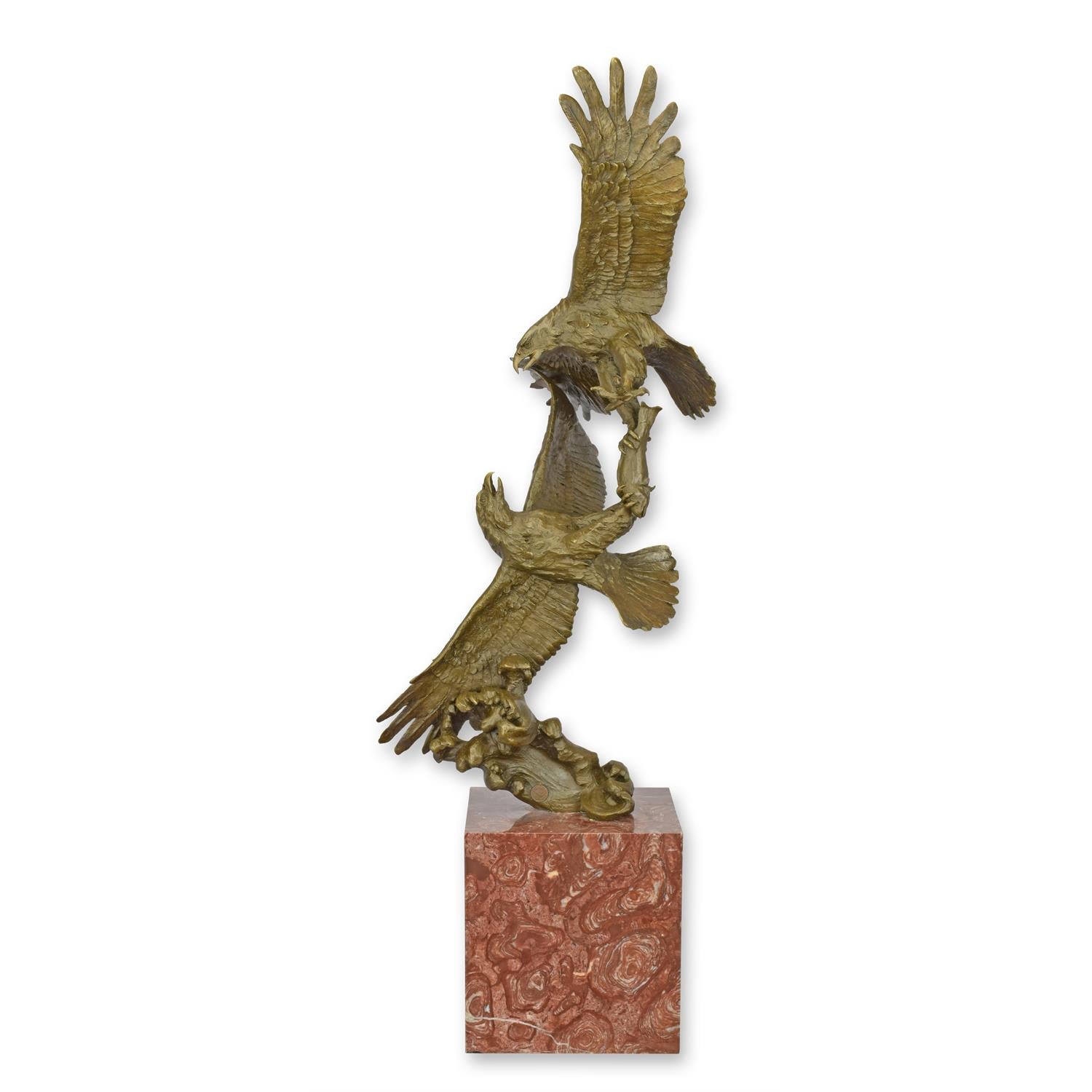 Bronzeskulptur Jagdadlerpaar
